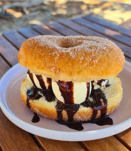 large icecream donut choc